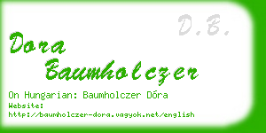 dora baumholczer business card